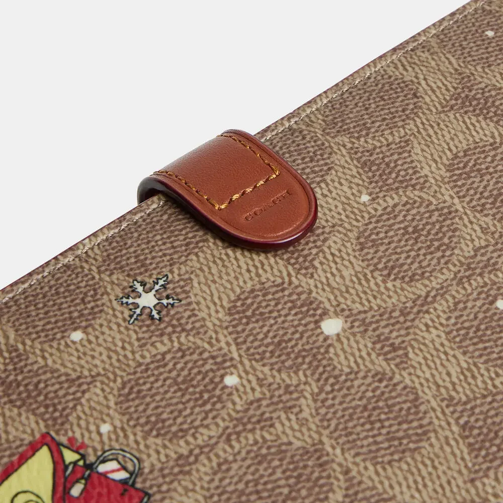 Coach Notebook In Signature Canvas With Holiday Train collectable 2025 Xmas
